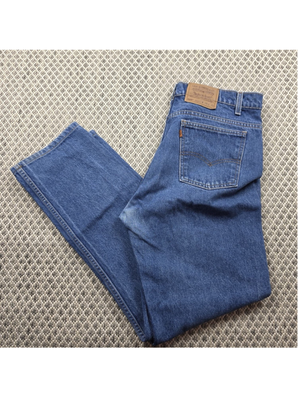 Vintage Levi’s 505 Orange Tab Jeans Men’s W38 L32 Made In USA Straight Leg Denim